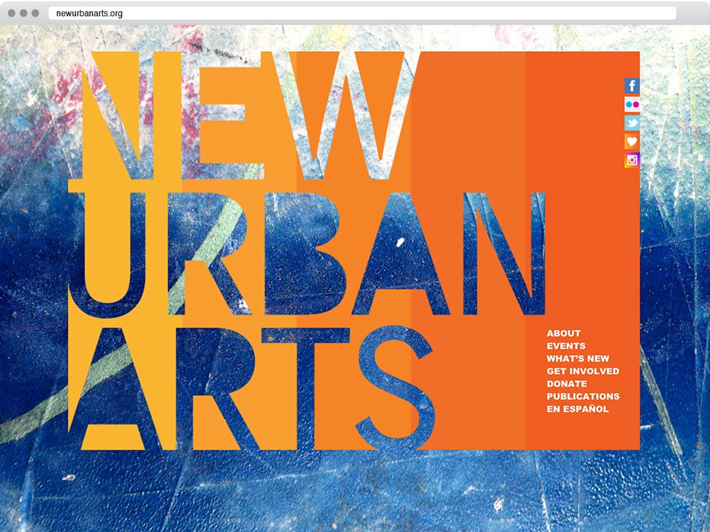 Website design for New Urban Arts